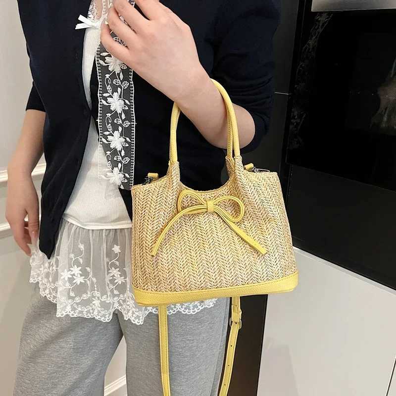 Small Crossbody Bags for Women 2025 Summer Ladies New Shoulder Bag Females Bow Beach Bags Handbags and Purses