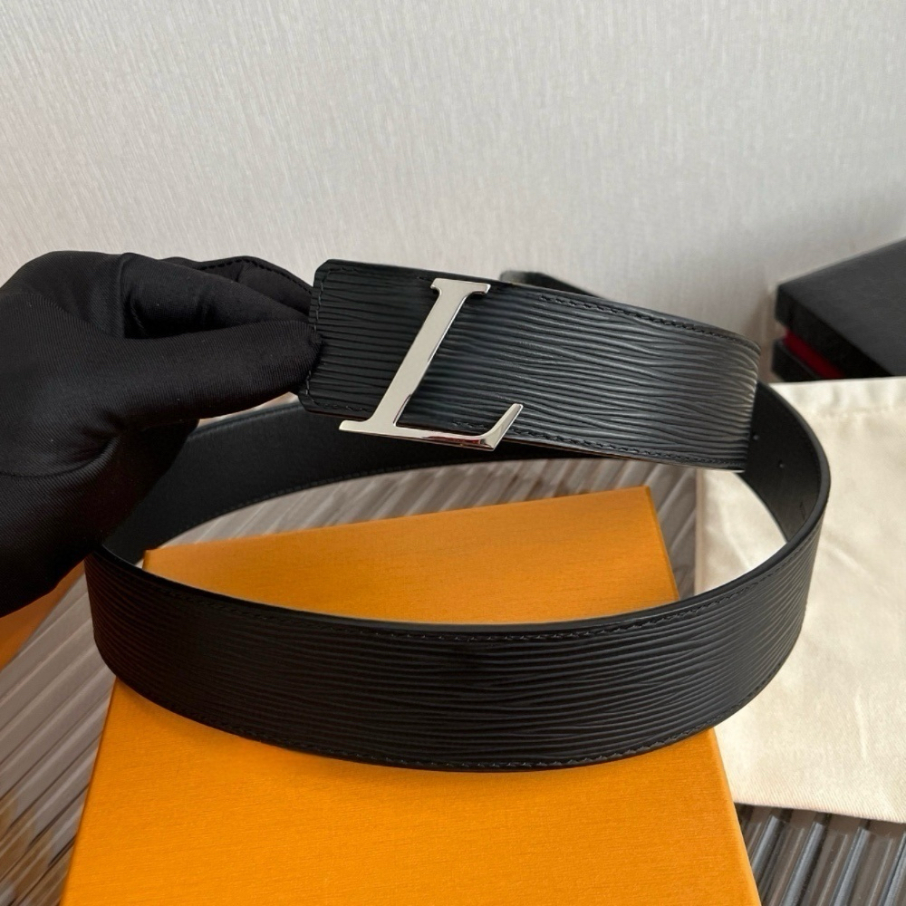 Men Belts Reversible Buckle Leather Belt Designer Brand belt Luxury Business Fashion Belts for Men Two sides Color Black Striped Strap Gift Business Cowboy belt