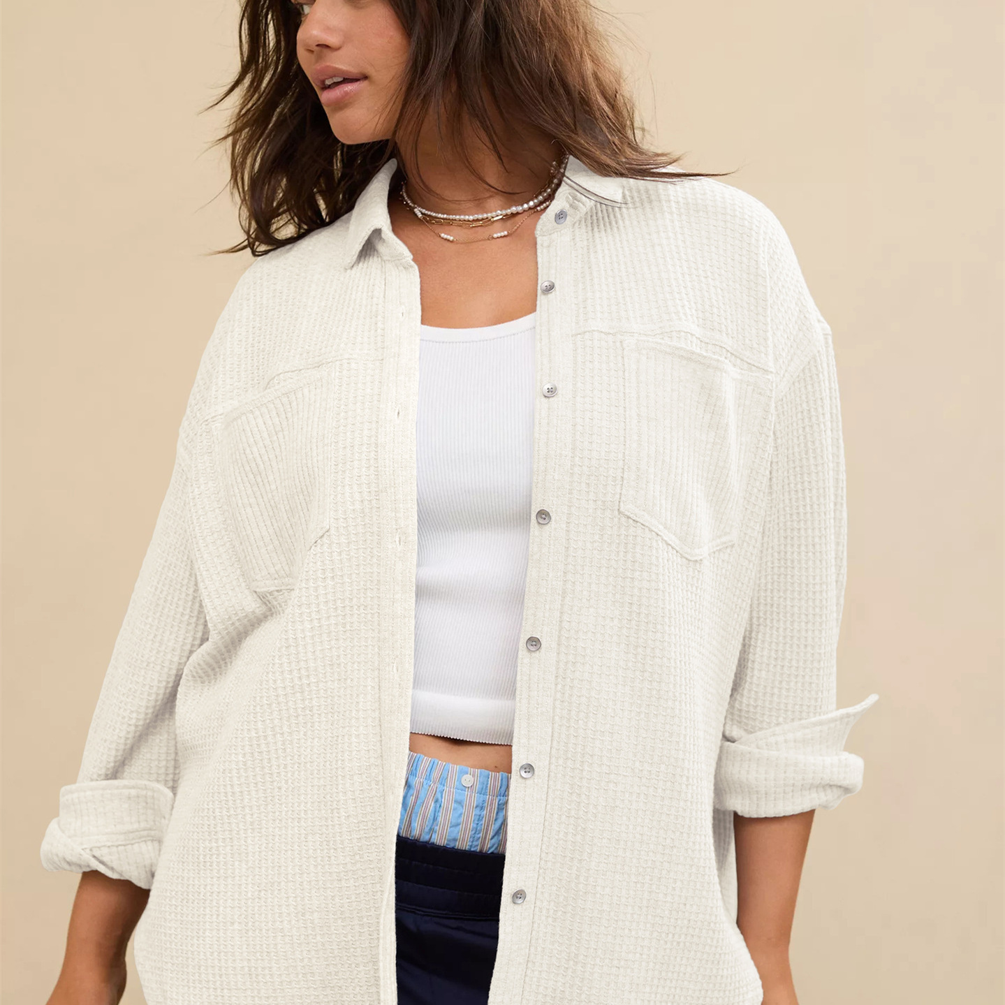 new Free shipping designer coat for women Button long sleeved warm jacket fashionable casual pocket high end cardigan