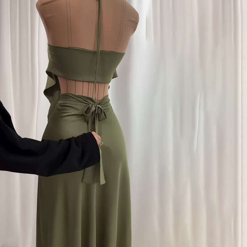 Summer New Strapless Slim Waist Beach Vacation Skirt Set Women's Fashion B5