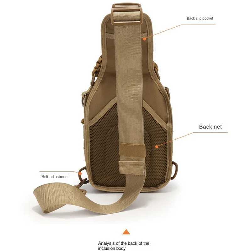 Oulylan Male Wear-resistant Waterproof Satchel Outdoor Versatile Tactical Messenger Bags Portable Sports Packs