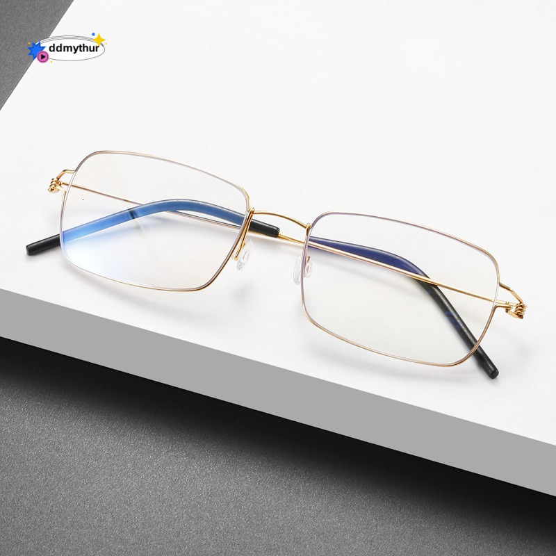 Ultra-Light Pure Titanium Casual Business Reading Glasses M, Square Frame, Screws, No Welding Points, Presbyopic Glasses, High Definition, Comfortable