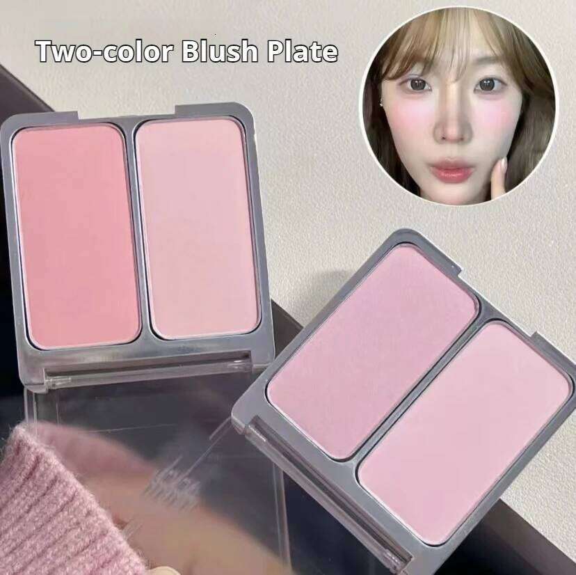 Kakashow Bi-Color Powder Blusher Cheek Blush Low Saturation Light Pseudo Plain Expansion Color Natural Makeup X250715