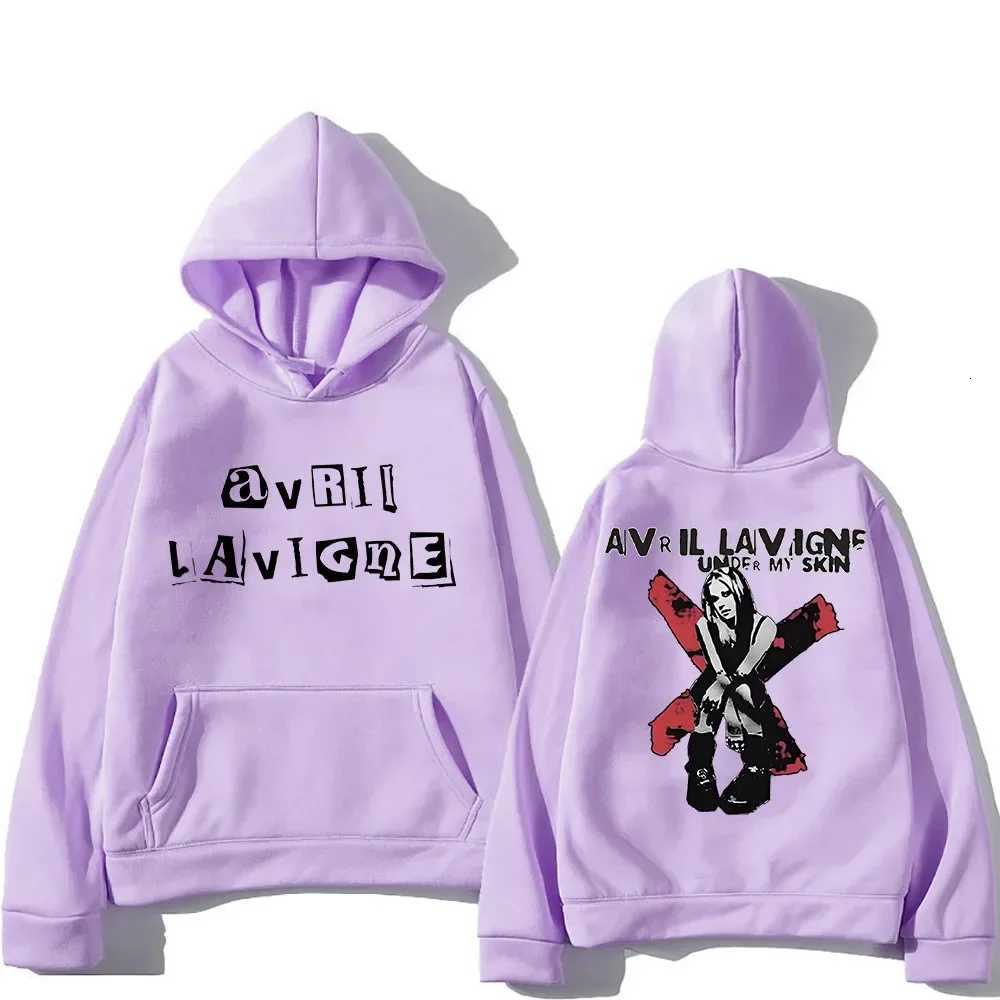 Avril Lavigne Hoodie Long-sleeved Harajuku Comfortable Sweatshirts with Hooded Grunge Fleece Clothing Womens Punk Pullovers X2507151