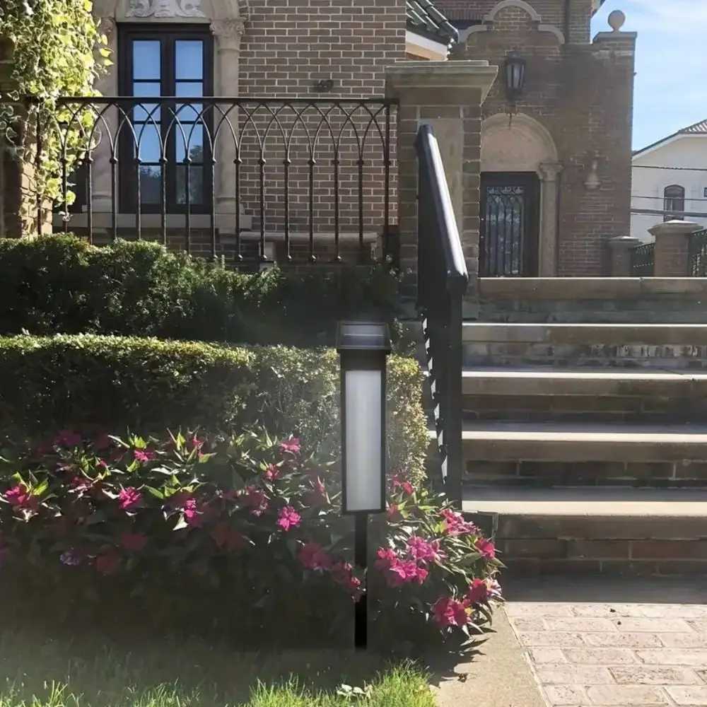 1 pc Solar Light Powered House Number Address Sign With Lighting Pole Mount Smart Light Control Automatically Lights Up From X250715