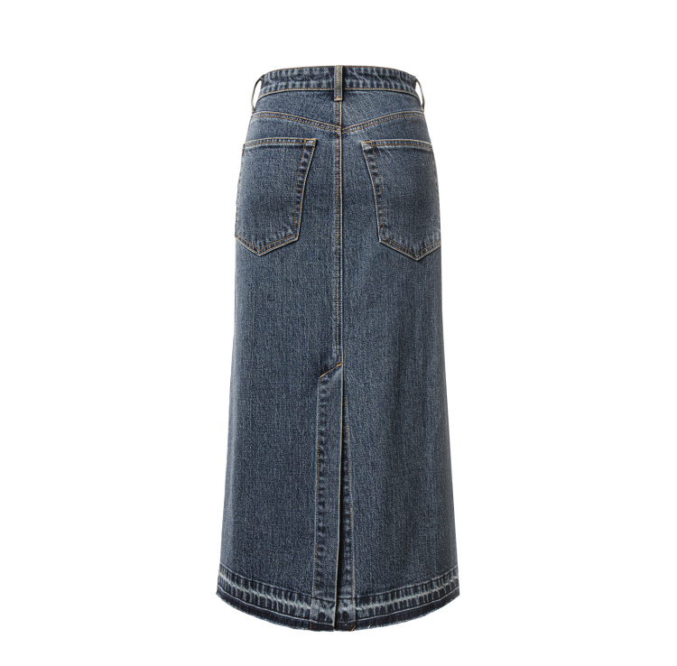 Classic Cowgirl Inspired Denim Mini Skirt With Shimmering Detail