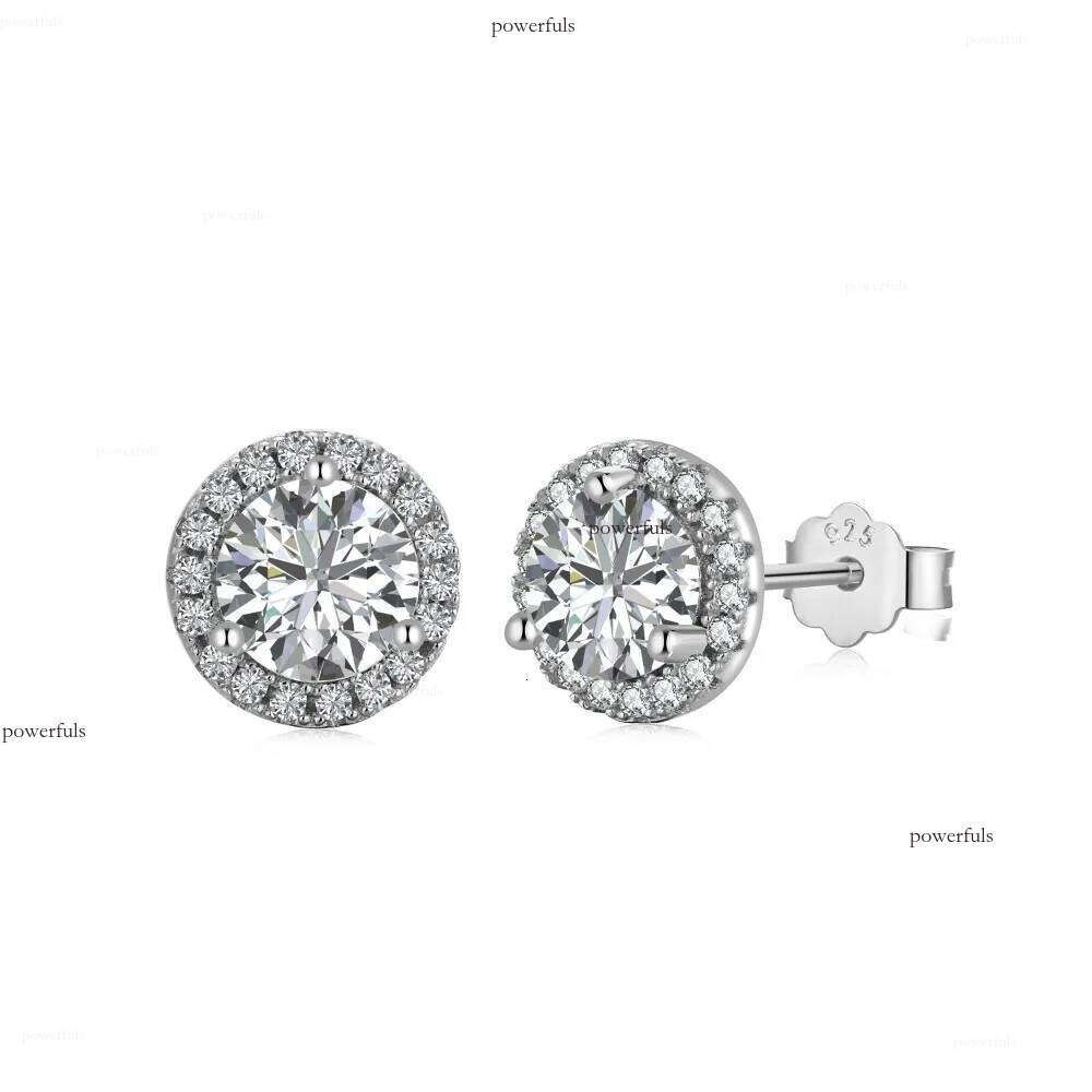 Choucong Ins Top Sell Gorgeous Stud Earrings Lady Fashion Jewelry Real 100% Sterling Sier Emerlad White Moissanite Dia Women Earring Gift