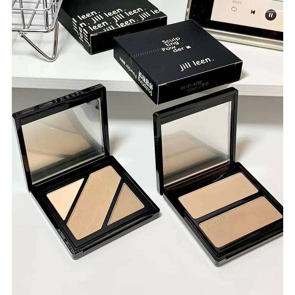 JILL LEEN Contour Powder Matte Bronzer Highlighter Brighten Bicolor for Natural Three-Dimensional Long Lasting Delicate Makeup X25071