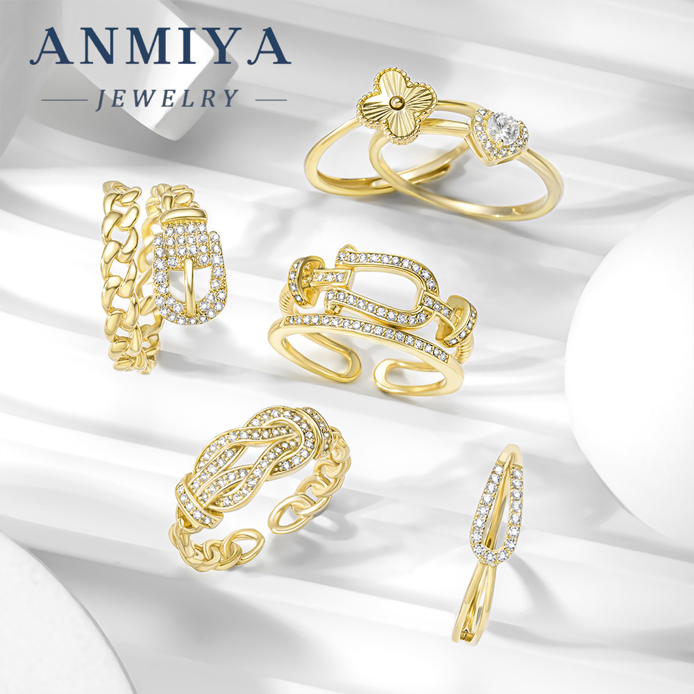 Wholesale Mixed Women Finger Adjustable Rings Set Wedding Engagement Jewelry Bulk Women 925 Silver Ring