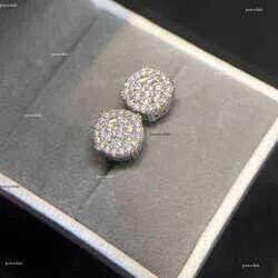 Designer Jewelry Wholesale Price Popular Hot Sale Iced Out Sterling Sier Jewellery Moissanite Vvs Screw Back Stud Earrings Category Gift