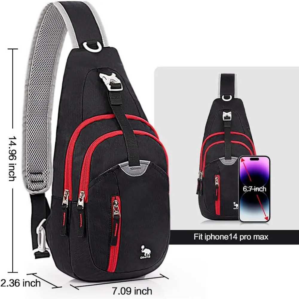 OIWAS Casual Crossbody Bag Sling Shoulder Mens Bag One Strap Lightweight Male Bags Pouch DayPack for Men Travel Sport
