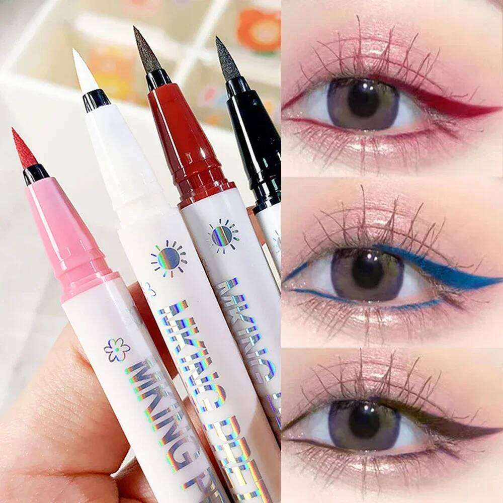 Ultra-fine Liquid Pen Waterproof Lasting Blue Red Sweatproof Quickily Drying Matte Eyeliner Pencil Eyes Makeup Cosmetic X250715 X2507