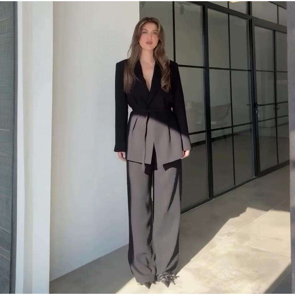Elegant Casual Style Solid Color Long Sleeve Blazer Women's Spring New Suit B5
