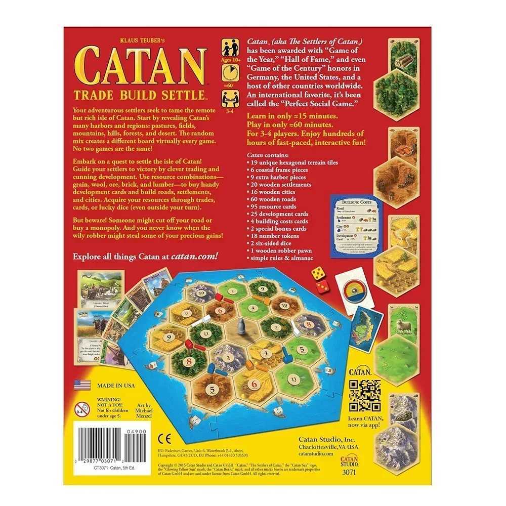 Catan Board Game Style Puzzle Entertainment Toy Card Edition for 2-8 Players Party Card Games Fun Family Gathering X250715