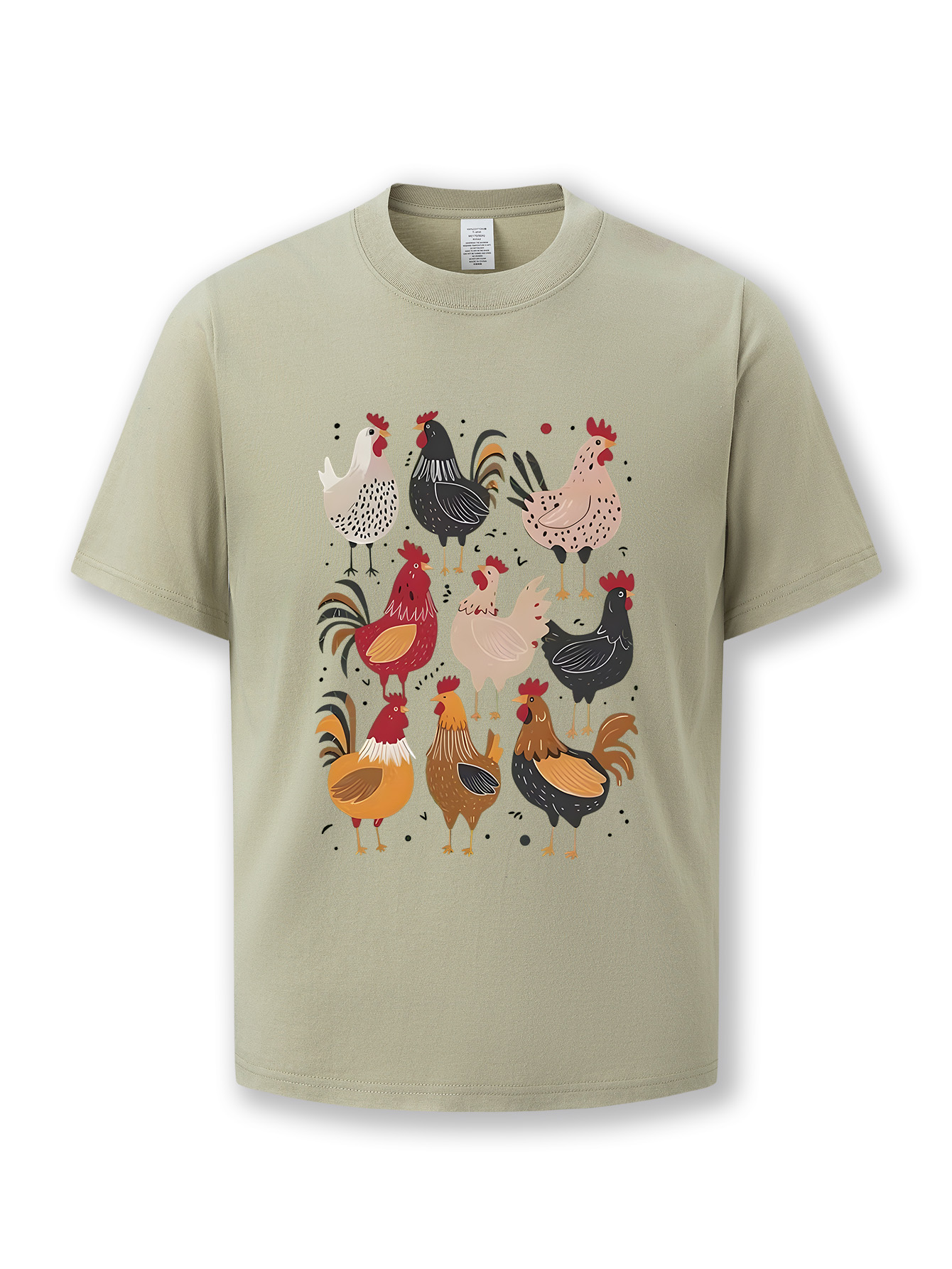 Fashionable and breathable T-shirt, summer casual short-sleeved cotton T-shirt, letter animal pattern summer round-neck top
