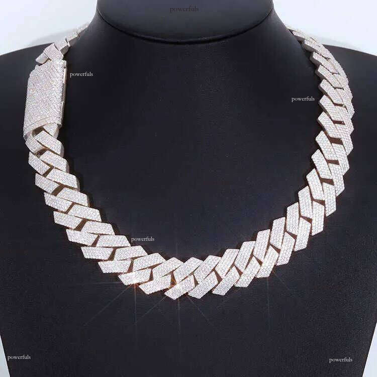 Cuban Link Chain Necklace Moissanite Iced Out Necklaces 2024 | Real Sier Finish for Men very nice