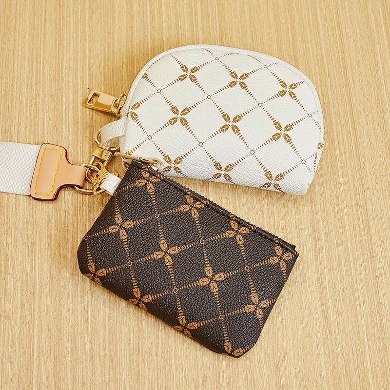 2024 Fashion New Combination Mini Purse Printed Card Holder Grocery Coin Keychain Bag Pendant