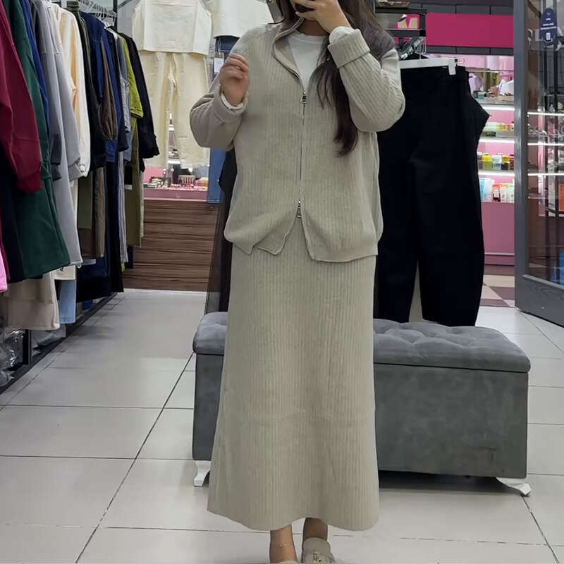 Autumn New Knitted Women's Fashionable Elegant Casual Sweater Set B5