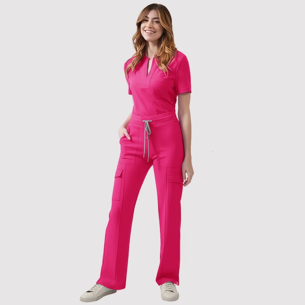 Scrubs Uniform Multi Short Sleeve Tops Pants Hospital Set Women Pet Shop Doctor Scrub Surgery Workwear Scrub Suit 250714