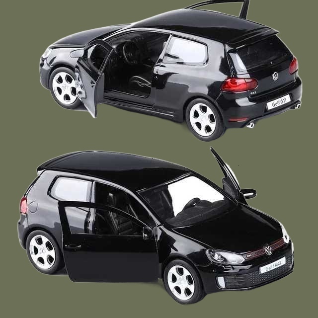 Update Top Quality 1 36 VW 6 Diecasts Car Model To Scale Golf Gti Miniature Alloy Toy Pull Back Vehicle Models For Childrens Giftst250215