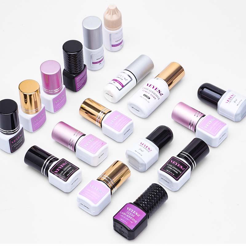 VEYES Fast Drying Eyelash Extension Glue Adhesive Wholesale Liquid Strong Latex Free Lash Glue Black & Clear Private Label