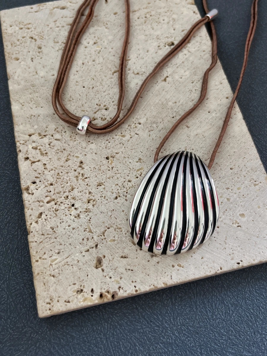 Big shell pendant necklaces long rope shell necklaces summer statement holiday jewelry in 250711