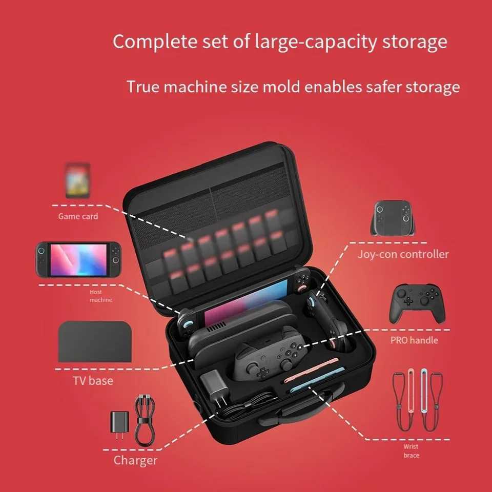 Versatile Waterproof Storage Bag For Nintendo Switch 2 Portable Stylish Travel Carrying Case With Shoulder Strap Game Accessory