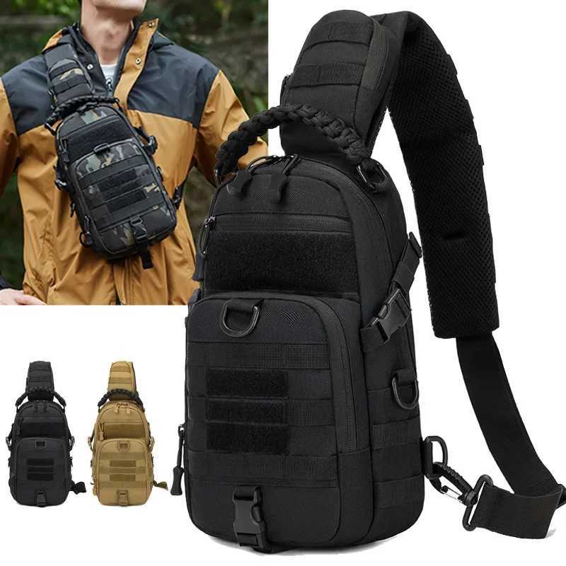 Camping Bag Tactical Backpack for Men Sport Shoulder Outdoor Hiking Climbing Cycling Fishing Travel MOLLE Sling Fanny Pack