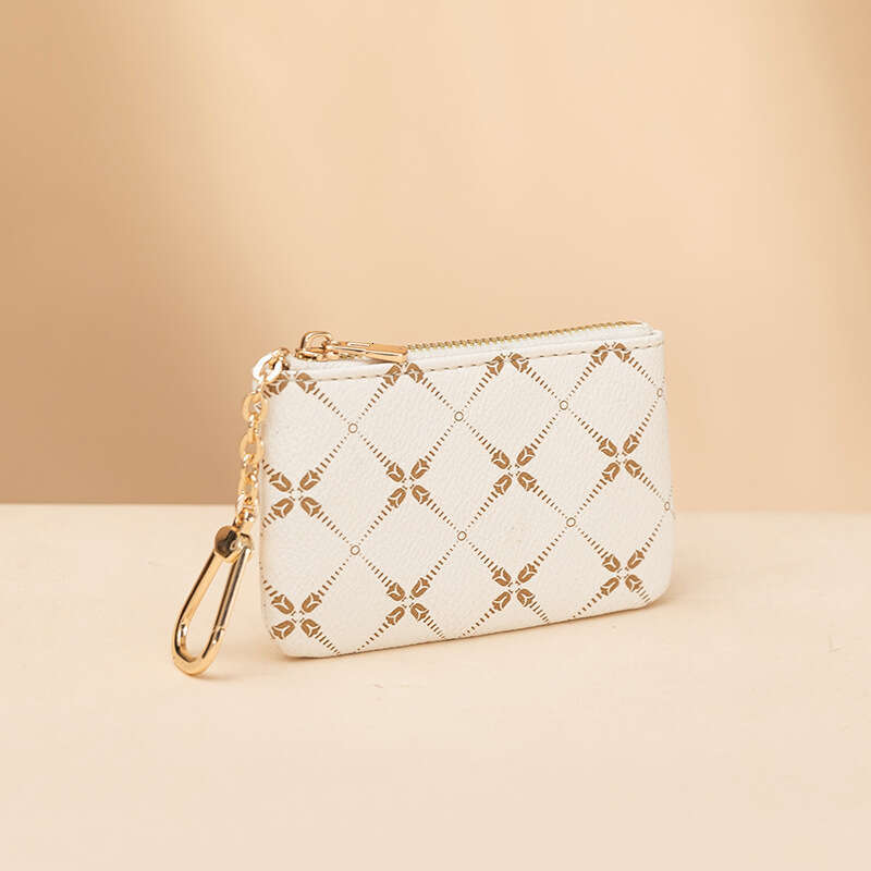 Women's Purse 2024 Quilted Print Zipper Storage Simple Card Holder Mini Coin Bag Accessories Pendant
