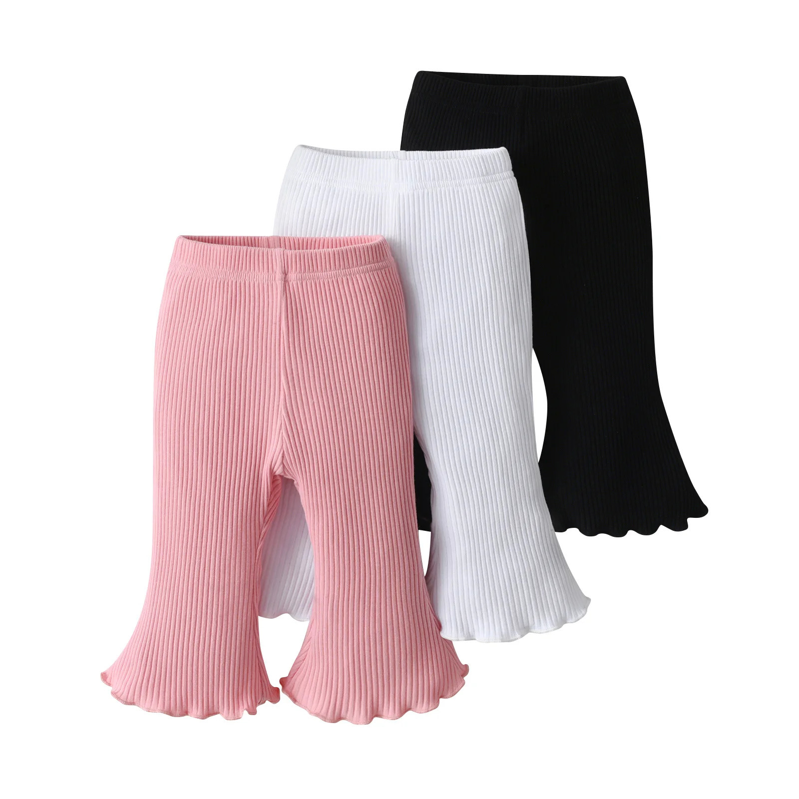 3 Colors Baby Girl Knitted Pants Clothes Spring Autumn Long Pants 3 Packs Clothing for Toddler Girls 0-24Months 250715