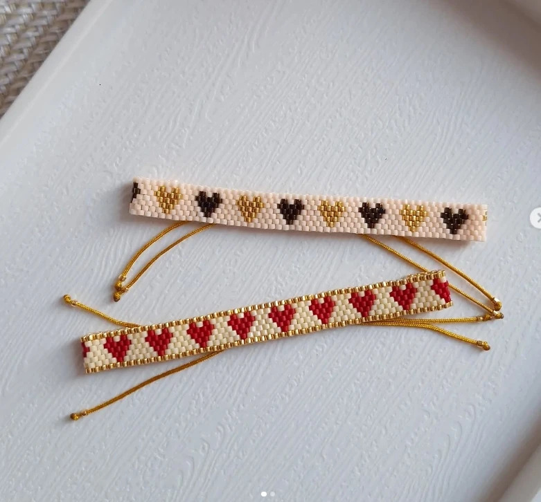 Miyuki Bead Bracelet Boho Style Woven Adjustable For Women Jewelry Heart Ladies Accessory Birthday Gifts Party 250712