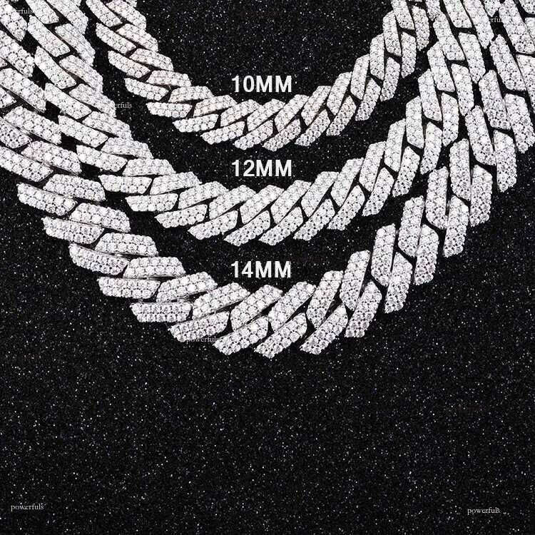 Designer cuban link chain necklace for men women plated gold sier wide 12mm 14mm moissanite dia hip hop mens jewelry personalize choker good