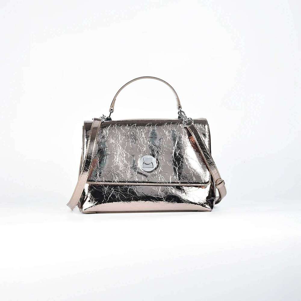 MENDY Genuine Leather Wrinkled Wax Shoulder Sier Large Tote Crossbody Handbag For Women Work Commute Hand Bag Ladies Lux