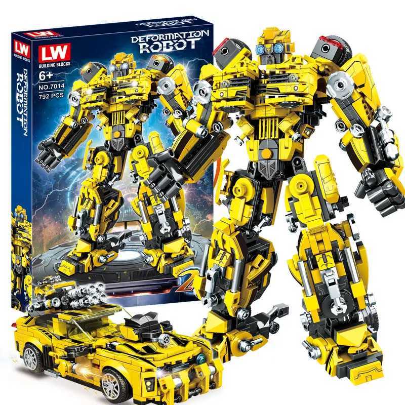 2 in 1 Deformation Robot Mecha Building Blocks Sets Bricks Kit Transform Birthday Toys Kids Children Gifts for Boys C251203
