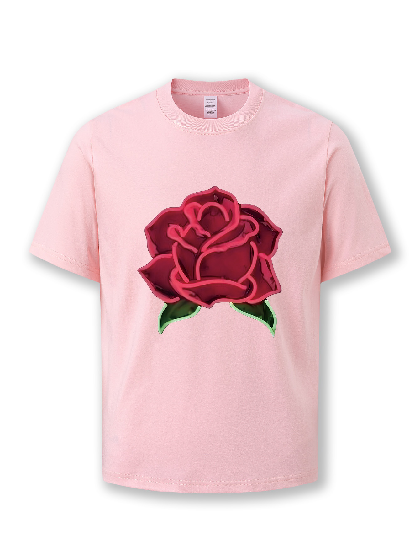 Fashionable and breathable T-shirt, summer casual short-sleeved cotton T-shirt, letter animal pattern summer round-neck top