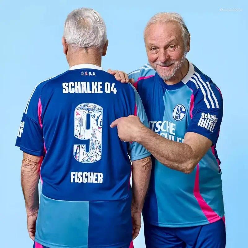 Men's Tracksuits Quick-drying T-shirt Schalke 2425 Special Edition Comfortable Sports And Leisure Breathable Short Sleeves