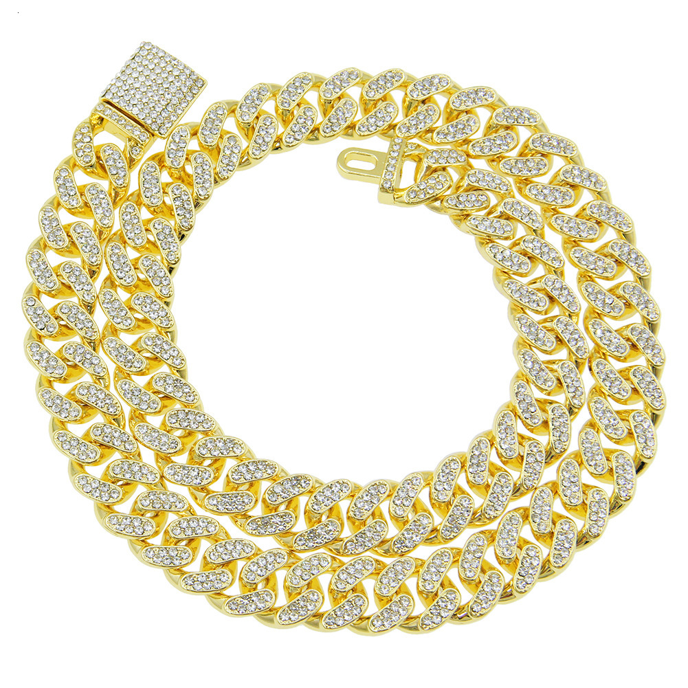 Luxury Jewelry Designer Jewelry European And American Hip-hop Full Diamond Exaggerated Chain Necklace Jewelry For Men, Dominant Heavy Craft Miami Big 