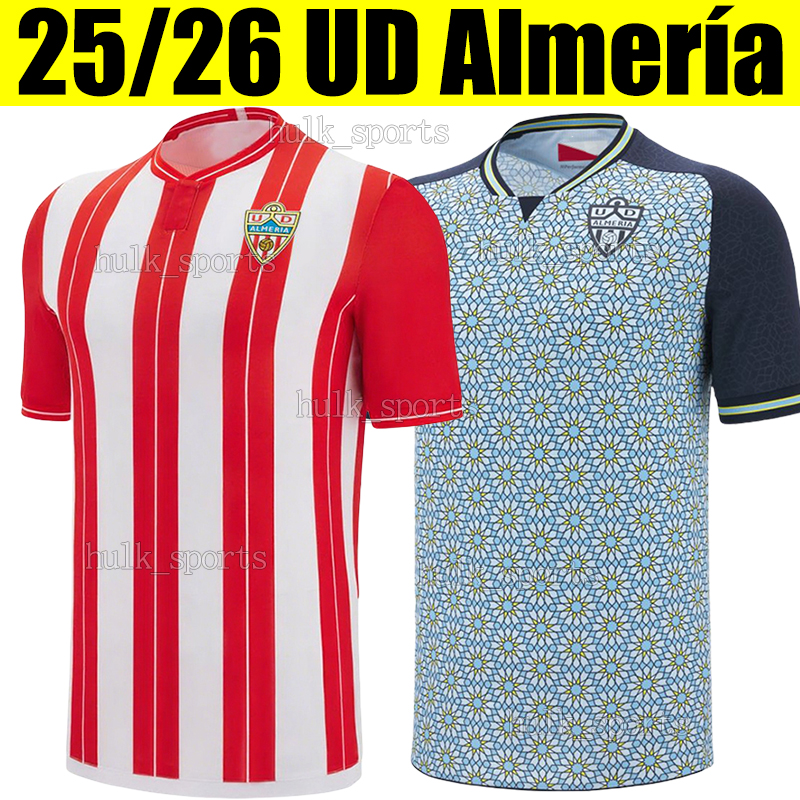 25/26 UD Almeria SUAREZ Soccer Jersey ROBERTONE ARRIBAS LOPY LEO BAPTISTAO MILOVANOVIC MELERO EDGAR LAZARO PUIGMALBABA LANGA men kids kits set socks football shirts