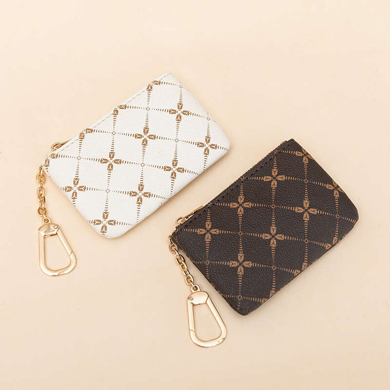 Women's Purse 2024 Quilted Print Zipper Storage Simple Card Holder Mini Coin Bag Accessories Pendant
