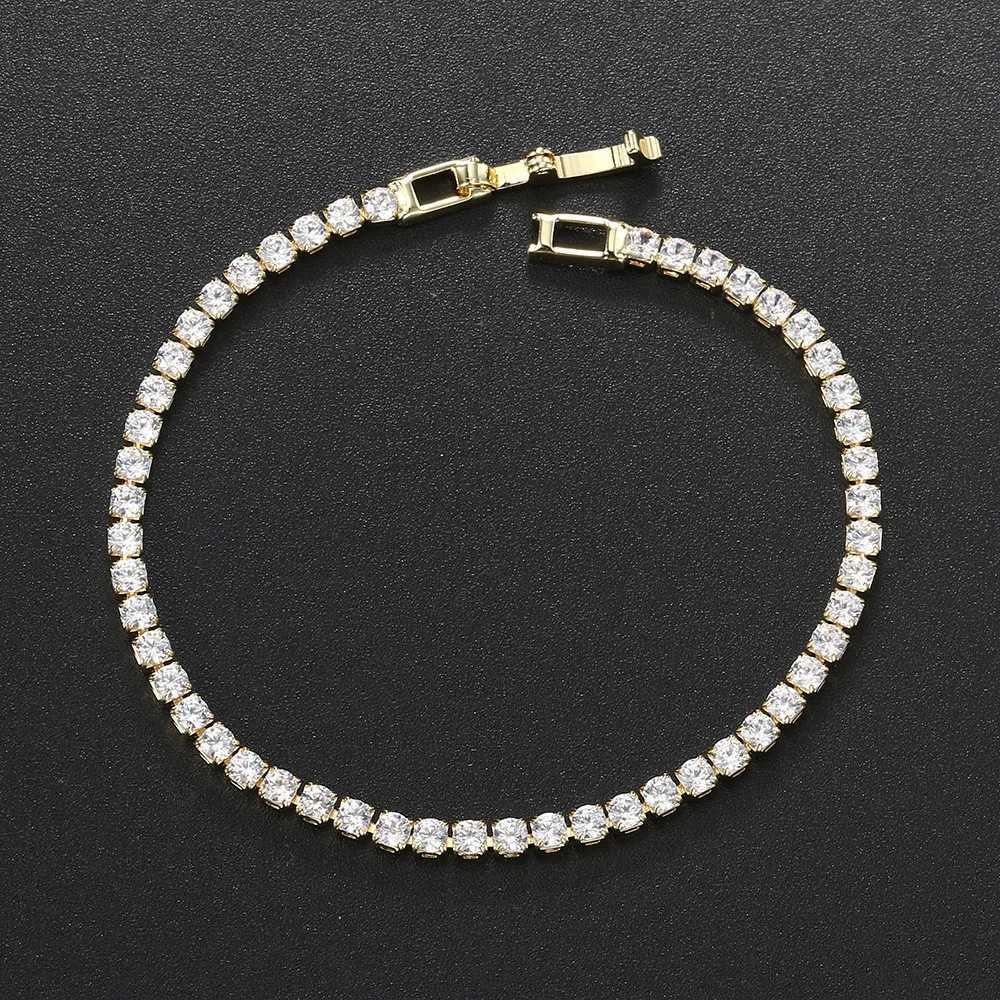 2.5mm Zirconia Tennis Bracelet for Women Crystal Charm Designer Tennis Thin Chain Bracelet in Stock Wedding Jewelry KC128 XJ250715