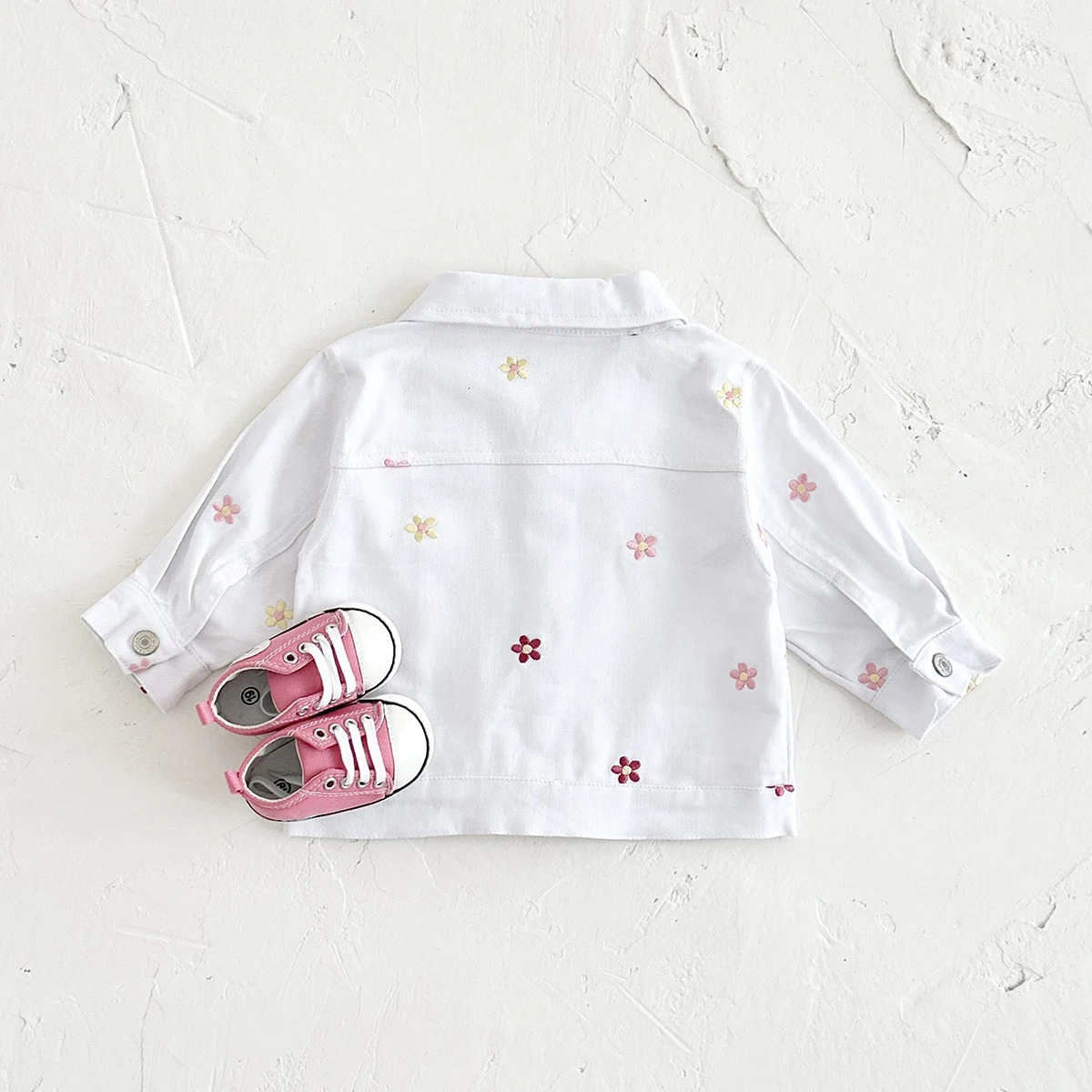Autumn Baby Girls Clothes Outerwear Kids Infant Baby Jacket Casual Lapel Long Sleeve Button Up Cardigan Flower Embroidery Top 250715