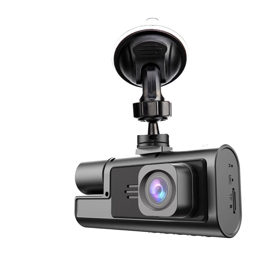 1080P FHD Car DVR Dash Camcorder Dual Cameras Front and Inside with Night Vision, Wireless App Control, Seamless Loop Recording