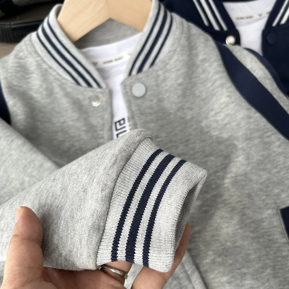 Personalized Unisex Baseball Style Childrens School Team Jacket Boys And Girls Custom Embroidered Name Rugby Jacket 250715