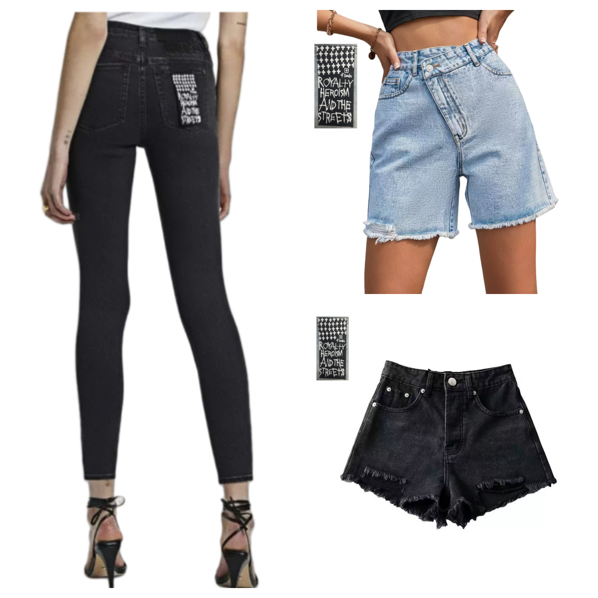 25ss Womens Ks Jeans Brand Long Jean Denim Shorts Cycling Pant Short Cowboy Skirt Girl Ksubi Jeans Gray Side Same Spring Summer Black Designer Skinny Jeans