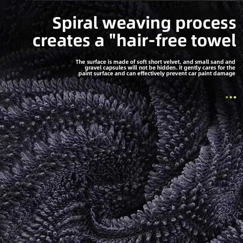New Fine Fiber Wash Double-Sided Thickened Twisted Cloth Car Detailing Towel