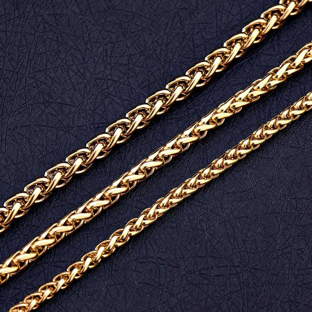 2020 New Stainless Steel Golden Keel Chain Bracelet Fashion Jewelry For Women and Men Wedding Birthday Party Gift 4/5/6MM XJ250715