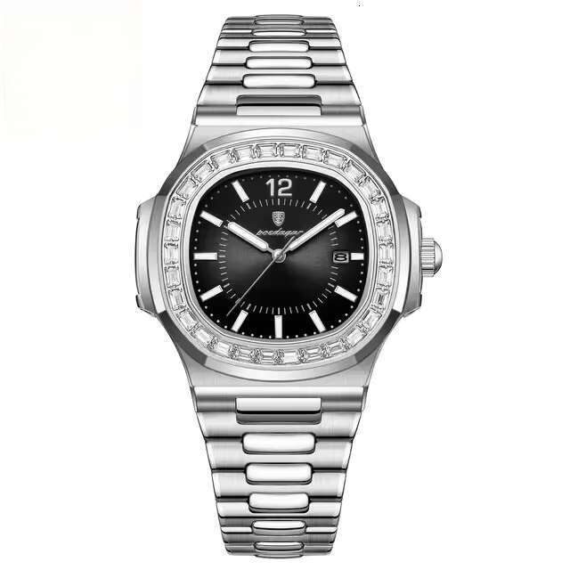 DHwatches Luxury Men's Watch - 50M Waterproof Ultra-Thin Square Quartz Wristwatch with Date & Luminous (Model 918)