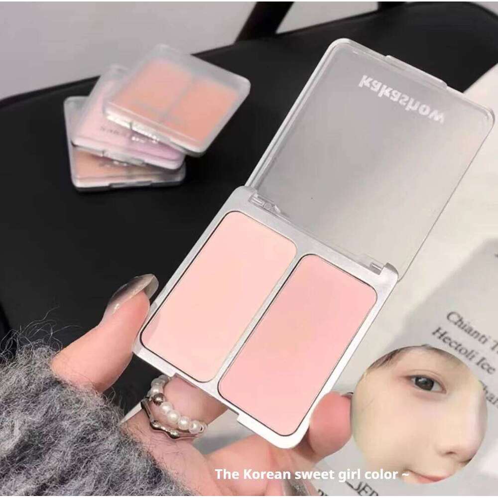 Kakashow Bi-Color Powder Blusher Cheek Blush Low Saturation Light Pseudo Plain Expansion Color Natural Makeup X250715