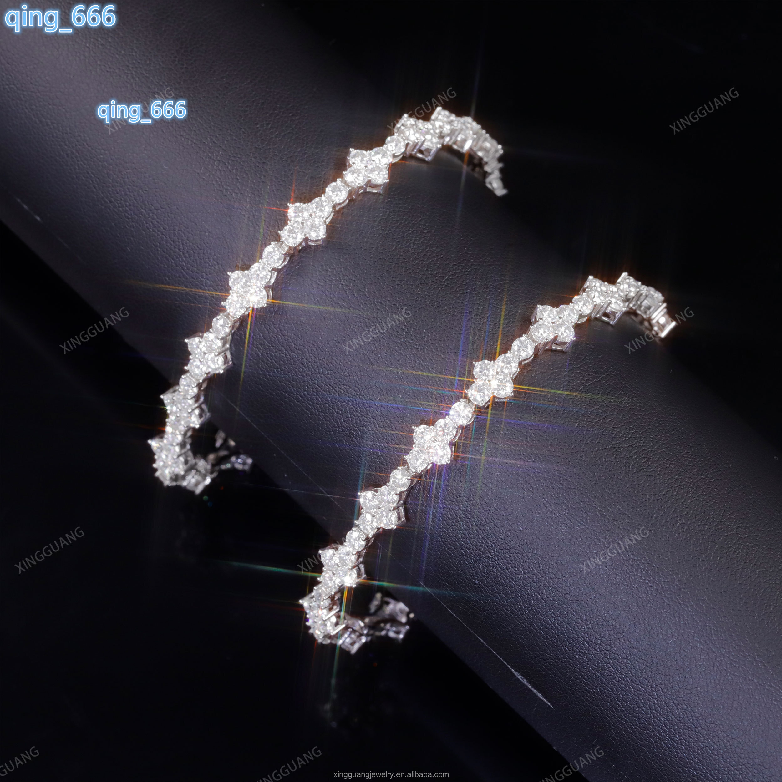 Hip Hop Jewelry Cross Design VVS Moissanite Bracelet 925 Sterling Silver Men Women Bracelet Iced Out Diamond Tennis Bracelet