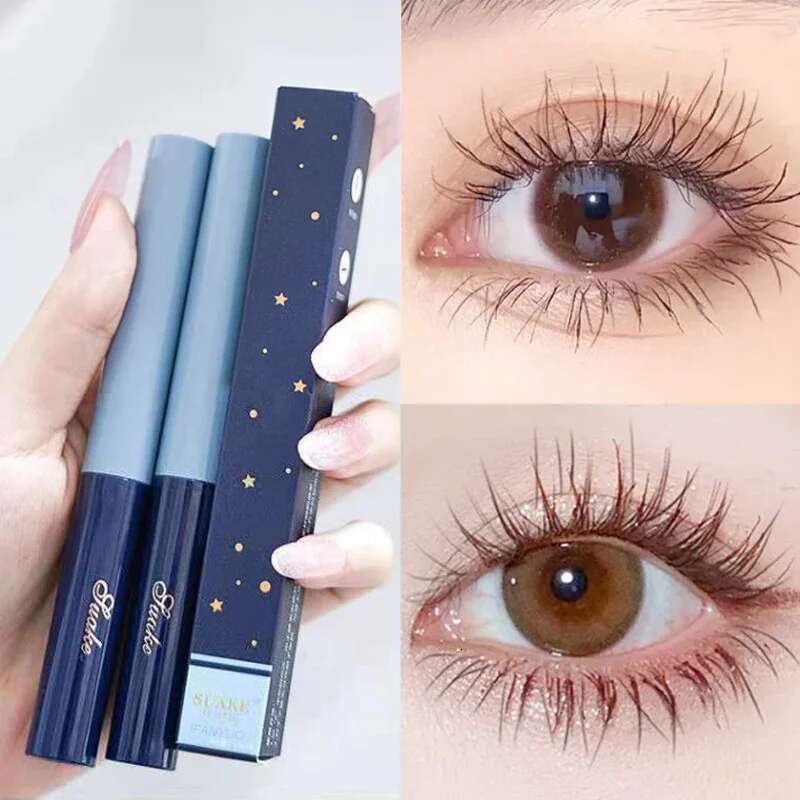 Ultra-fine Curl Thick Lengthening Eyelash Waterproof Non-sdge Brown Natural Curling Fine Brush Mascara Makeup X250715